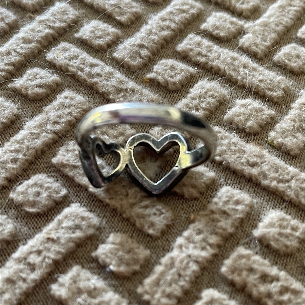 Silver Heart Infinity Ring - Picture 2 of 6
